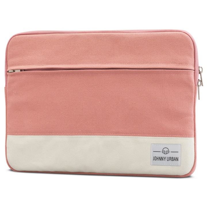 Husă pentru laptop Johnny Urban, roz, 13-13, 3 inch, din bumbac