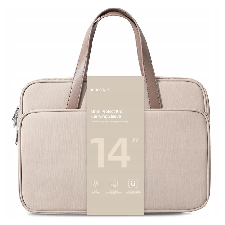 Geantă laptop Innostyle impermeabilă 14 inch, pentru Macbook, set huse
