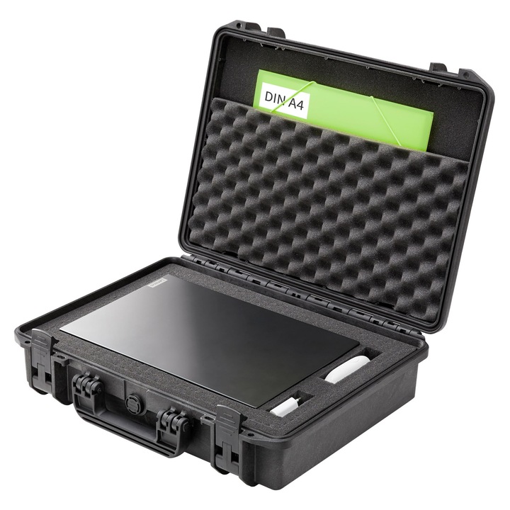 Husă impermeabilă TomCase pentru laptop de până la 17", carcasa rigidă rezistentă la spargere, dimensiune: 17x3x10cm