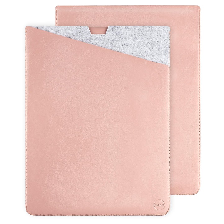 Husă Walnew pentru laptop, design cu două buzunare, interior protejat, 12.4 inch