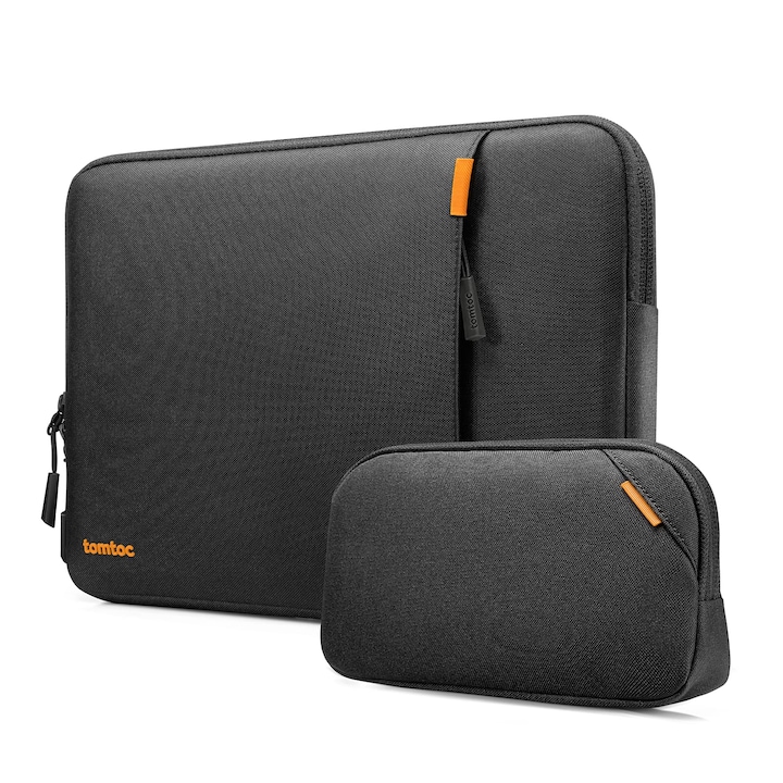 Husă laptop TomToc 360, hidrofugă cu buzunar, 13 inch