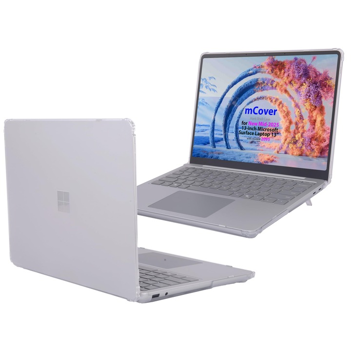 Husă laptop mCover pentru Microsoft Surface Laptop 13, transparent, 13 inch