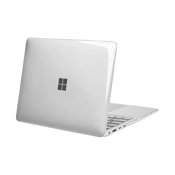 Husă laptop Mosiso 13.8 inch, carcasă rigidă din plastic, transparentă