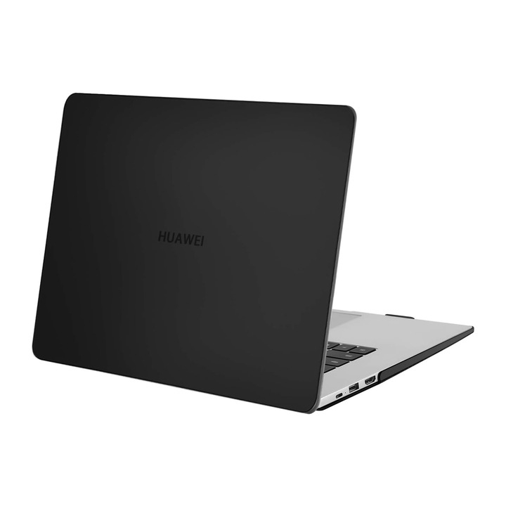 Carcasa de protecție Mosiso, plastic rigid, neagră, 15 inch, set compatibil cu Huawei Matebook D