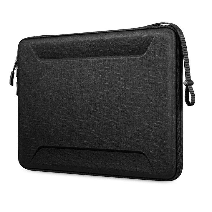 Husă Finpac 360 pentru laptop, rezistentă la șocuri, negru, până la 15.4 inch