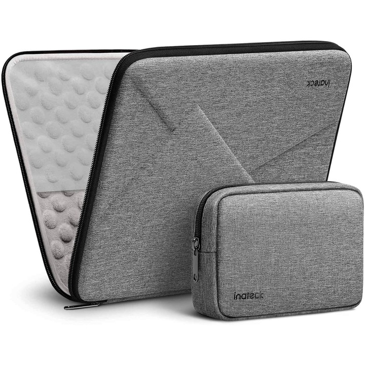 Geantă laptop Inateck, rezistentă la șocuri, 13.6 inch, culoare neagră
