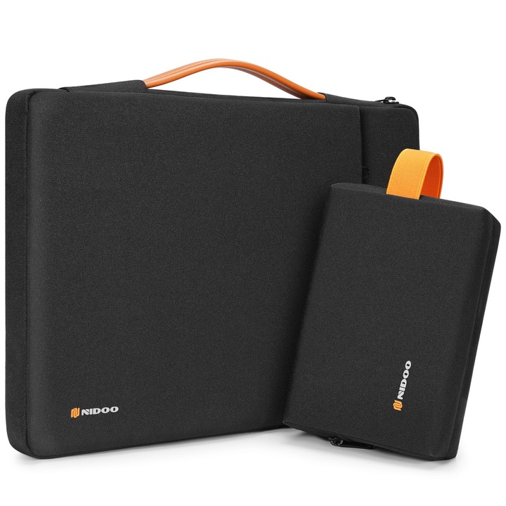 Geantă de transport laptop NIDOO 13"-14", buzunar pentru accesorii, negru