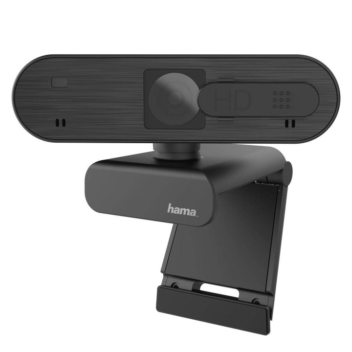 Webkamera Hama 1080P, sztereó mikrofon, autofókusz, 360°-os forgatás, USB 2.0
