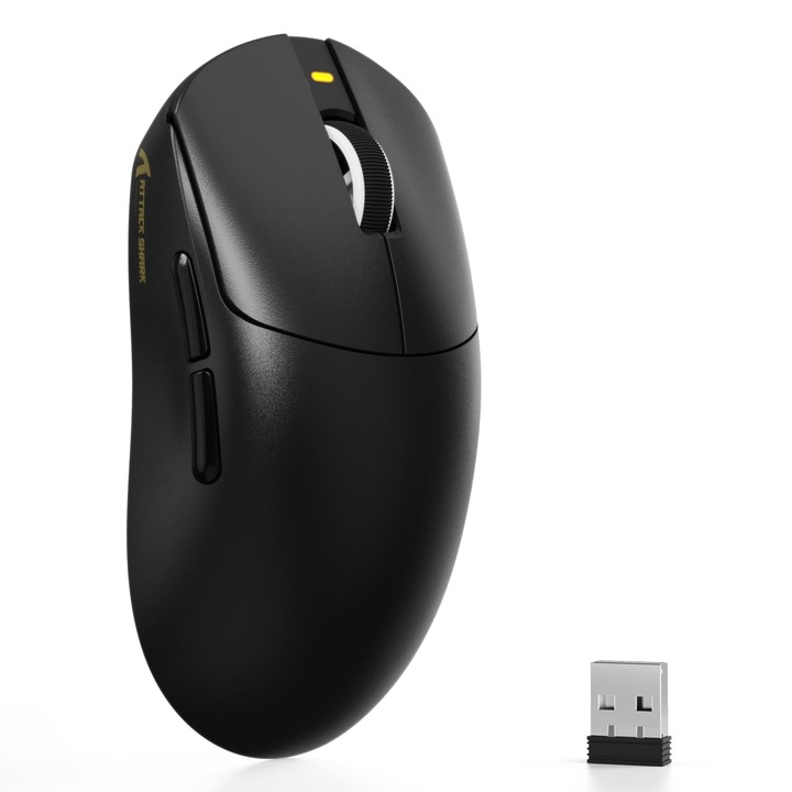 Attack Shark X8Se gamer egér, 55G, 25000DPI, fekete
