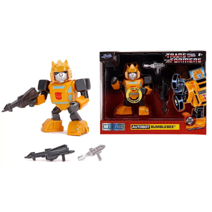 Figurina Bumblebee Transformers, Simba, metal, 10cm, cu lumini