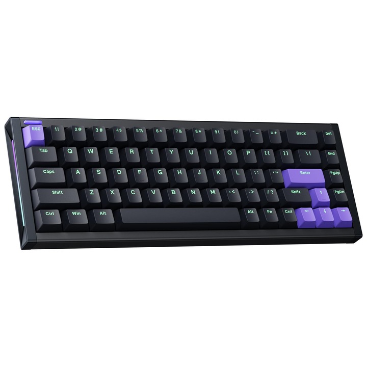 Nuphy BH65 gamer billentyűzet, 68 billentyű, RGB, vezetékes, alumínium