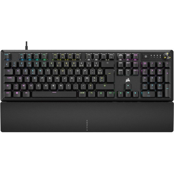 Corsair K70 Core RGB mechanikus gamer billentyűzet, lineáris billentyűk, fekete