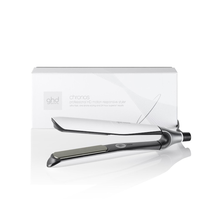GHD Chronos hajvasaló, fehér, kerámia, maximális hőmérséklet 230°C