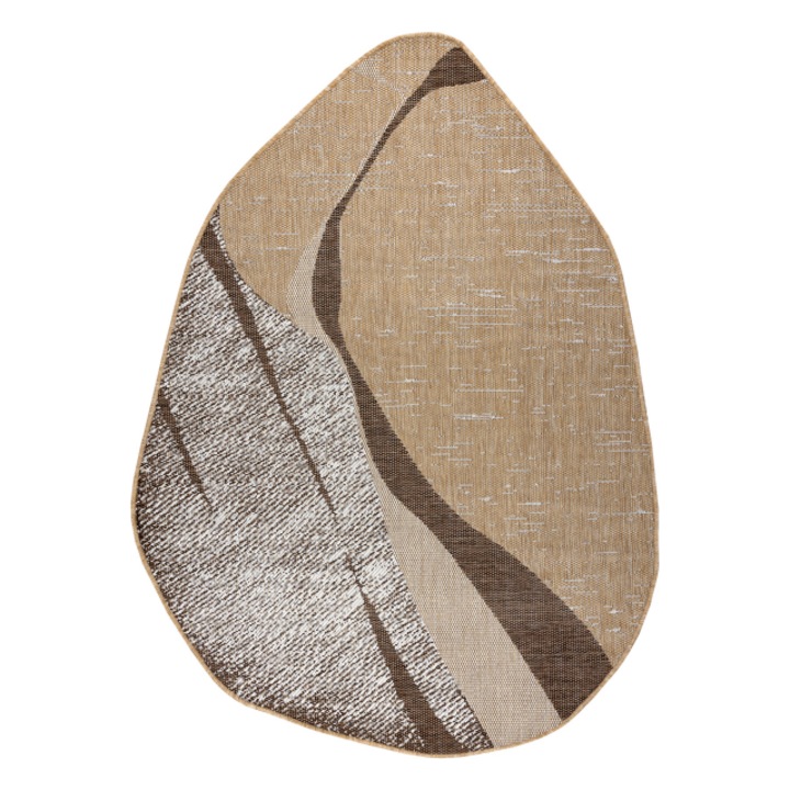 Covor organic din sisal 2739 piatra natural / ecru – modern, DYWANY ŁUSZCZÓW forma neregulata, 120x170 cm