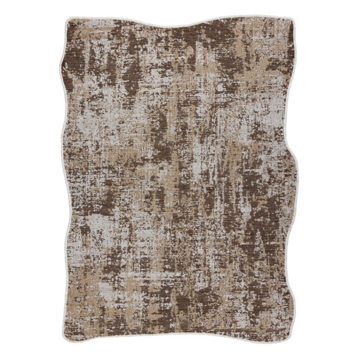 Covor organic din sisal 2755 abstractiune ecru / natural – modern, DYWANY ŁUSZCZÓW forma neregulata, 133x190 cm