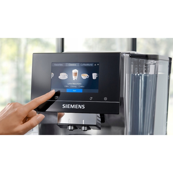 Espressor Automat Siemens, 1500 W, 19 bar, Negru, Rezervor 2.4 L