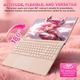 Лаптоп за игри Auusda с процесор Intel Celeron N5100 до 2.80 GHz, 15.6 инча, Full HD, IPS, 32GB DDR4 RAM, 1TB SSD, Intel UHD Graphics, Windows 11 Pro, червен