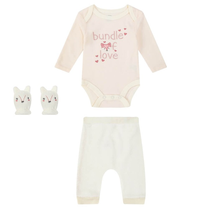 Set 3 hainute de iarna pentru bebelusi, model vulpita, Mother's Choice