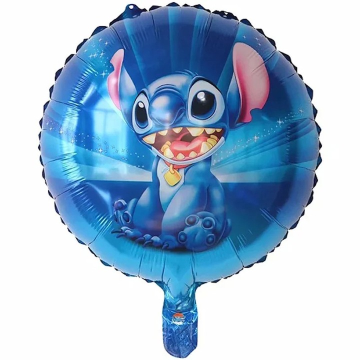 Balon folie Stitch, rotund, 45 cm