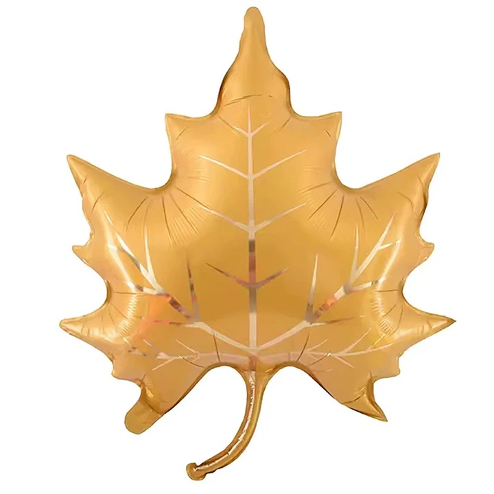Balon folie figurina Frunza, 60 cm, Galben