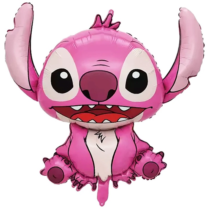 Balon folie figurina Stitch, Roz, 76 cm