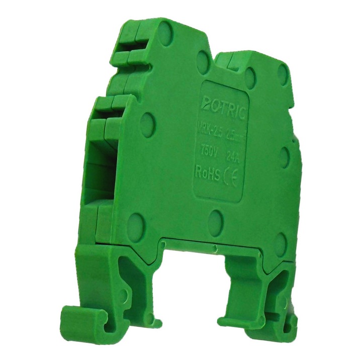 Regleta electrica BOTRIC MRK 2.5mm, 1P, 750V, 24A, Verde, 40.2x6x40.2mm