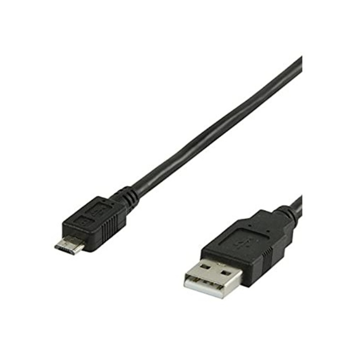 Cablu USB 2.0 tata - micro USB tata 1m negru VALUELINE