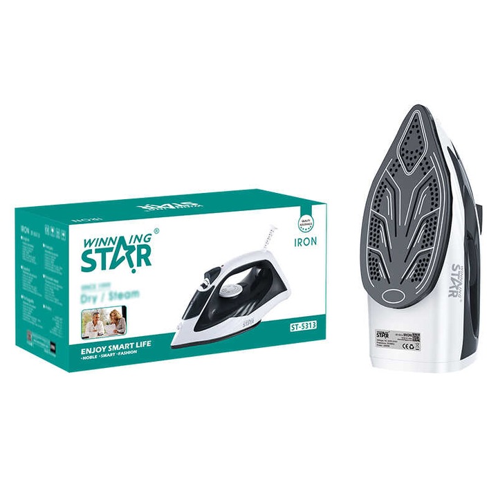 WINNING STAR ST-5313 Fier de călcat cu abur, 2000W, cu talpă ceramică, compact