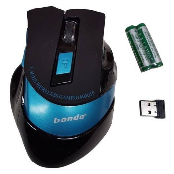 Egér vezeték nélküli BANDA BD4000 USB Gaming 2.4GHZ 2400DPI