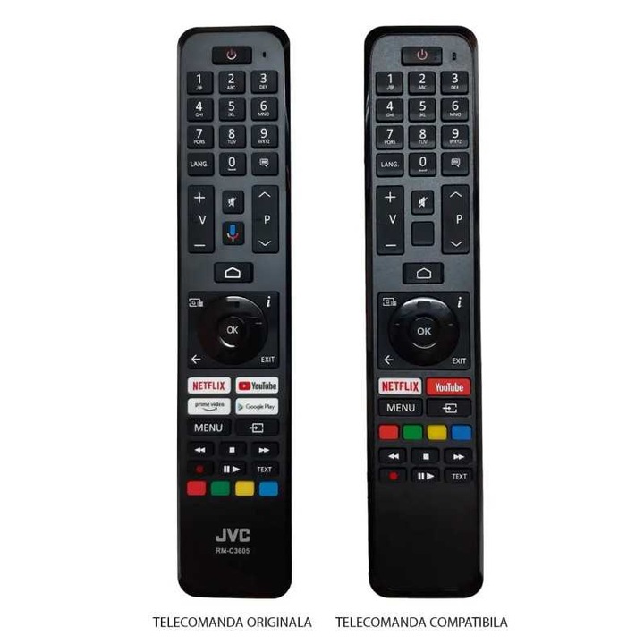 Telecomanda compatibilă TV JVC Horizon RM-C3605, cod ER 1433-N / MFY 1432