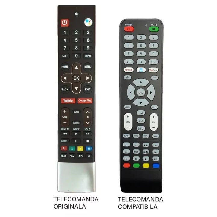 Telecomandă TV Generic Allview 40ATA6000-F, compatibilă ER1292-N, 2 x AAA, fără baterii