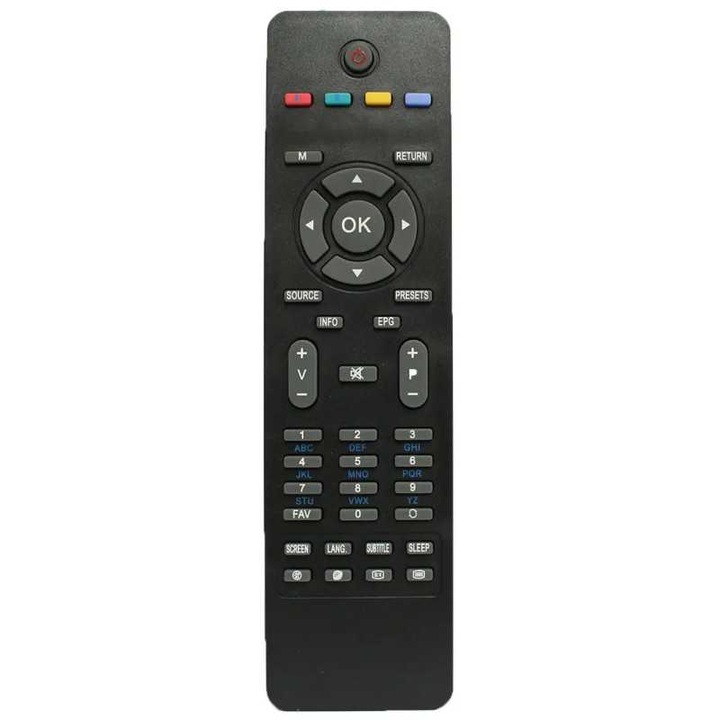 Telecomanda compatibila cu TV Vestel RC1825, Negru