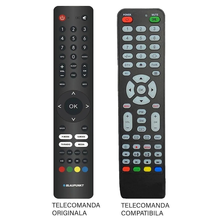 Telecomanda compatibila cu originalul pentru TV Blaupunkt 32HAE4000 (587)