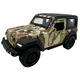 Macheta Jeep Wrangler camuflaj maro sunete lumini deschide usile 1/36