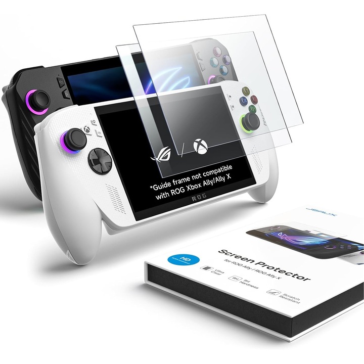 Protector ecran Hrusitoo ROG Ally 7 inch, sticla temperata 9H, set 2 bucati