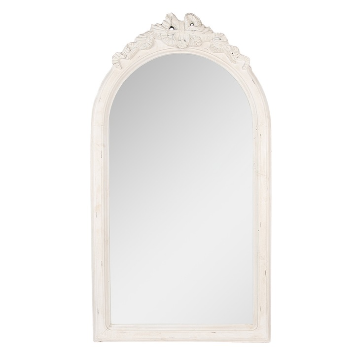 Oglinda perete polirasina alba vintage 50x4x92 cm