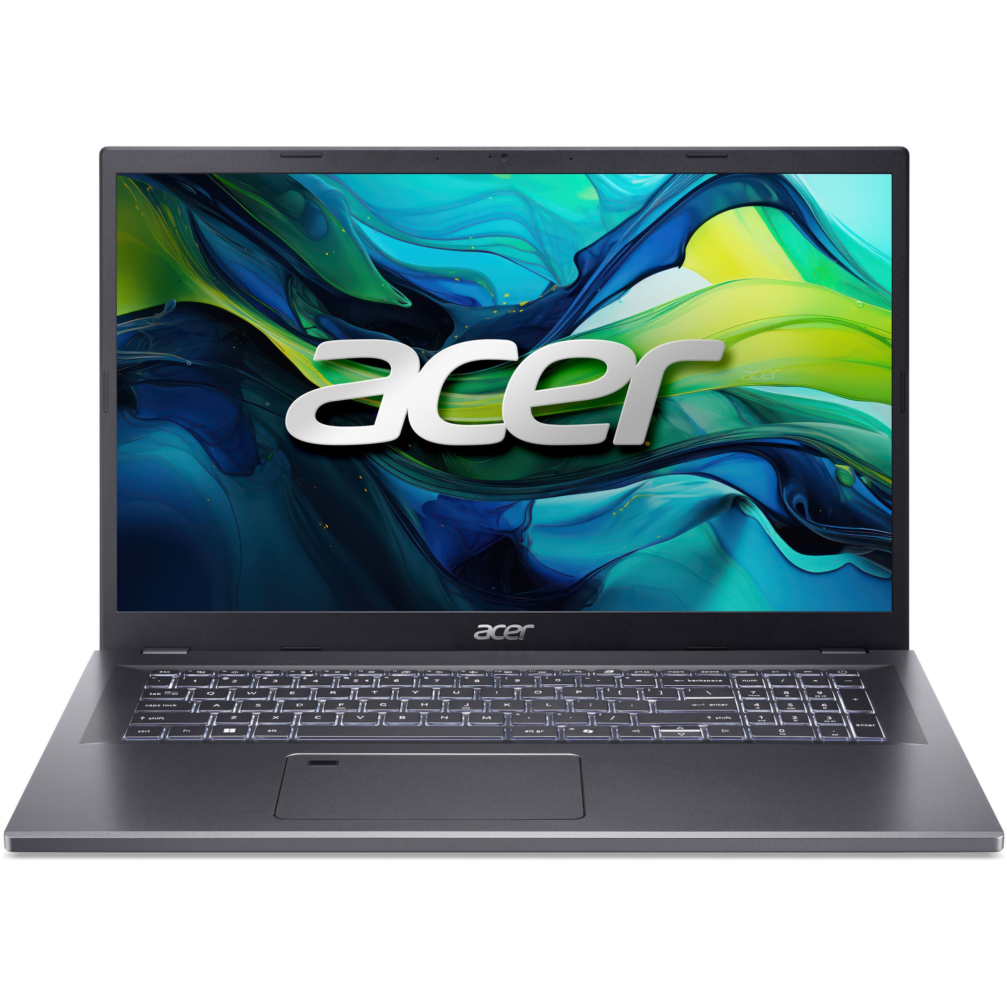 Laptop Acer Aspire 17 cu procesor Intel® Core™ 7 150U pana la 5.4 GHz, 17.3", FHD IPS, 16GB LPDDR5, 1TB SSD, Intel® Graphics, No OS, Steel Gray