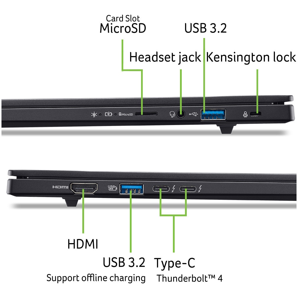 Laptop Acer Swift Go 16 AI OLED cu procesor Intel® Core™ Ultra 7 256V pana la 4.8 GHz, 16", WUXGA+ OLED, 120Hz, 16GB LPDDR5X, 1TB SSD, Intel® Arc™ Graphics 140V, Windows 11 Home, Obsidian Black