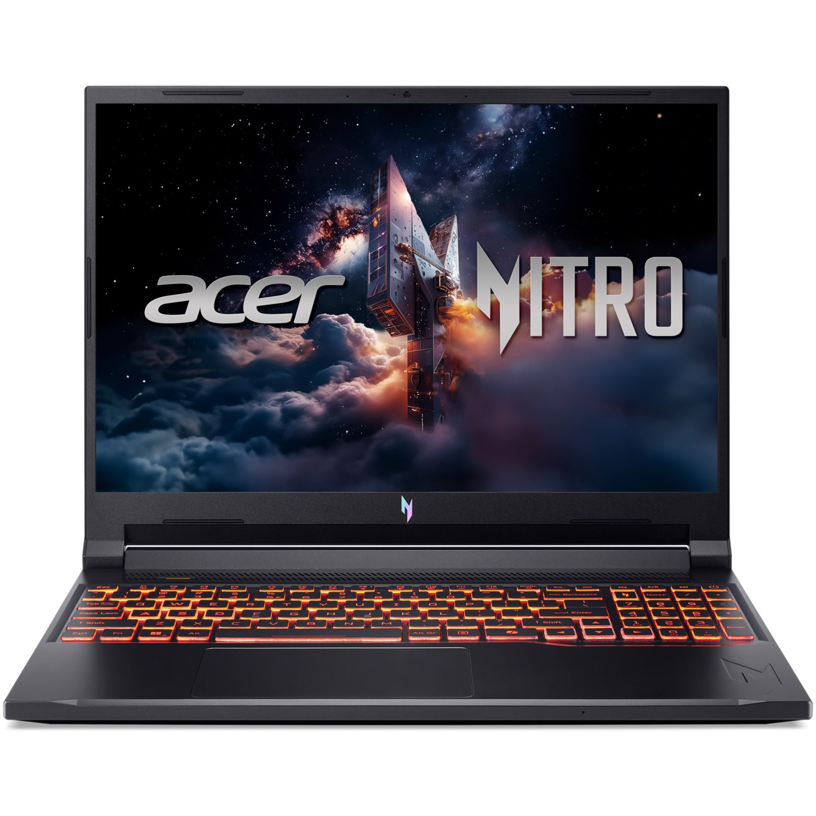 Laptop Gaming Acer Nitro V 16 cu procesor Intel® Core™ 7 240H pana la 5.2 GHz, 16", WUXGA IPS, 180Hz, 16GB DDR5, 1TB SSD, NVIDIA® GeForce RTX™ 5060 8GB GDDR7, No OS, Obsidian Black