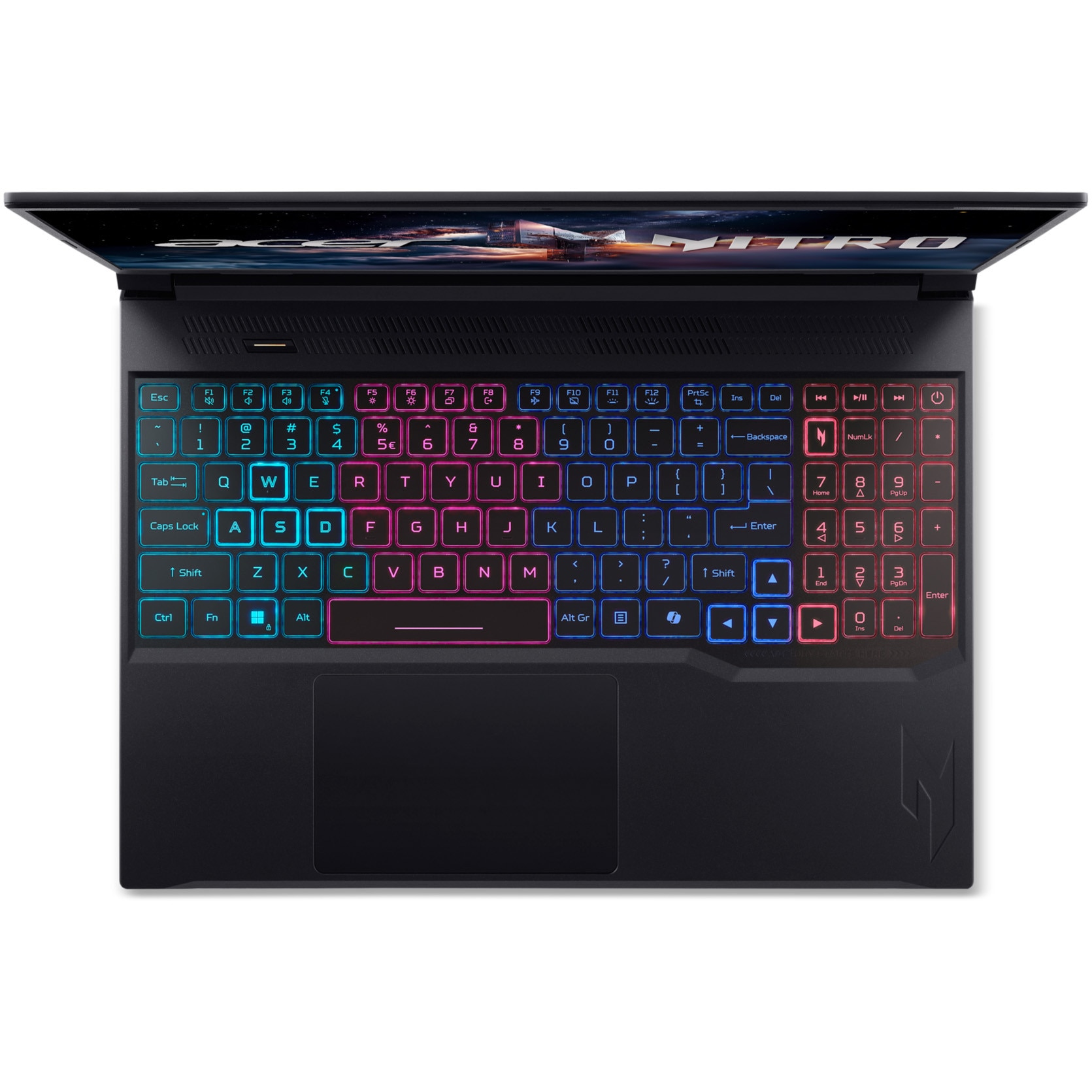 Laptop Gaming Acer Nitro V 16S cu procesor Intel® Core™ 5 210H pana la 4.8 GHz, 16", WUXGA IPS, 180Hz, 16GB DDR5, 512GB SSD, NVIDIA® GeForce RTX™ 5050 8GB GDDR7, No OS, Obsidian Black