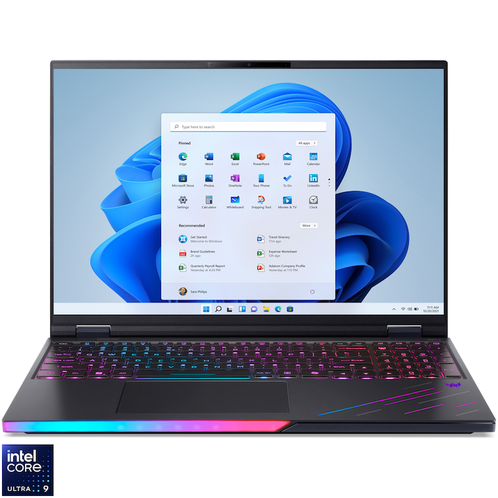 Laptop Gaming Acer Predator Helios 16 AI OLED cu procesor Intel® Core™ Ultra 9 275HX pana la 5.4 GHz, 16", WQXGA OLED, 240Hz, 64GB DDR5, 1TB + 1TB SSD, NVIDIA® GeForce RTX™ 5090 24GB GDDR7, Windows 11 Pro, Abyssal Black