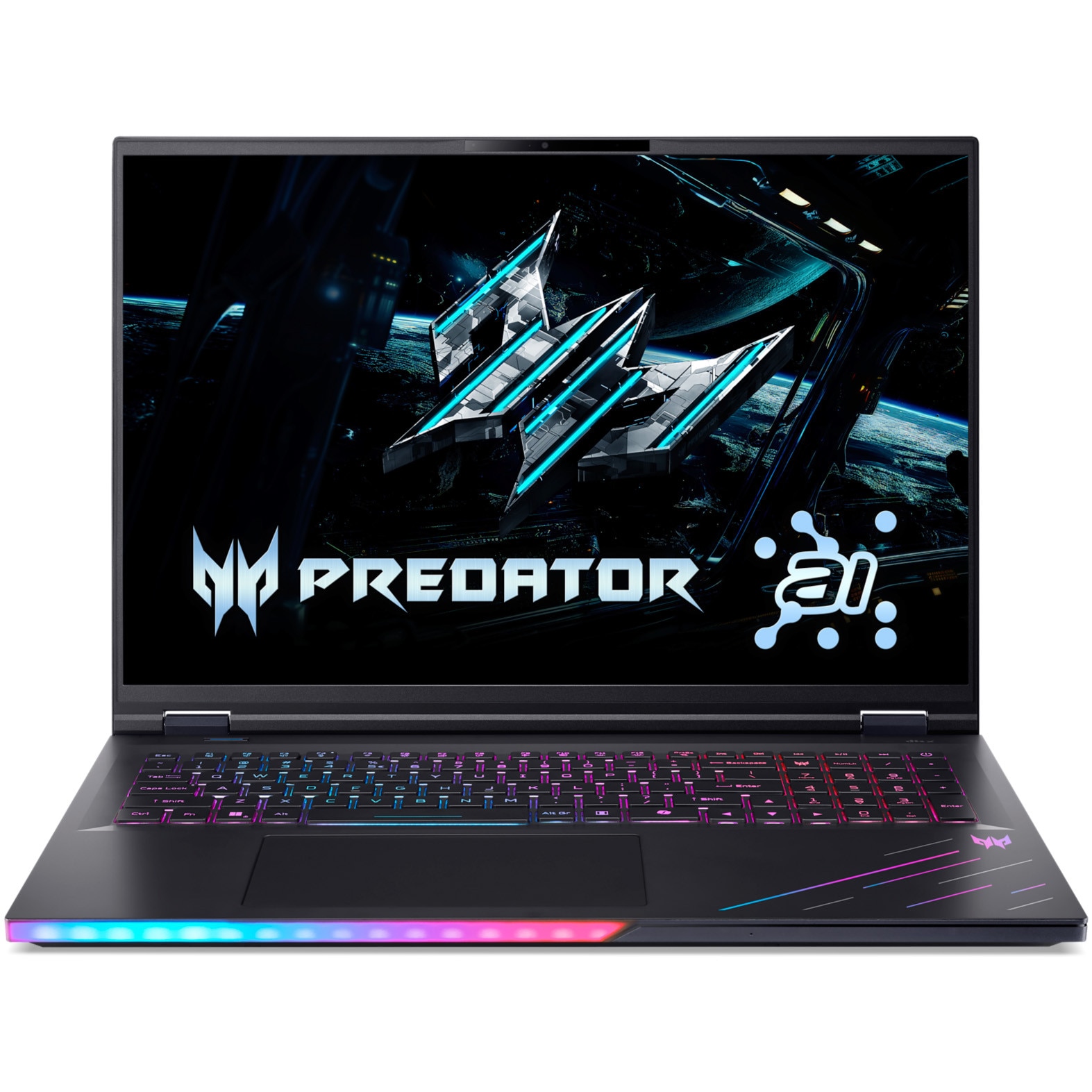 Laptop Gaming Acer Predator Helios 18 AI cu procesor Intel® Core™ Ultra 9 275HX pana la 5.4 GHz, 18", WQUXGA Mini LED IPS, 120Hz, 96GB DDR5, 1TB + 2TB + 1TB SSD, NVIDIA® GeForce RTX™ 5090 24GB GDDR7, Windows 11 Pro, Abyssal Black