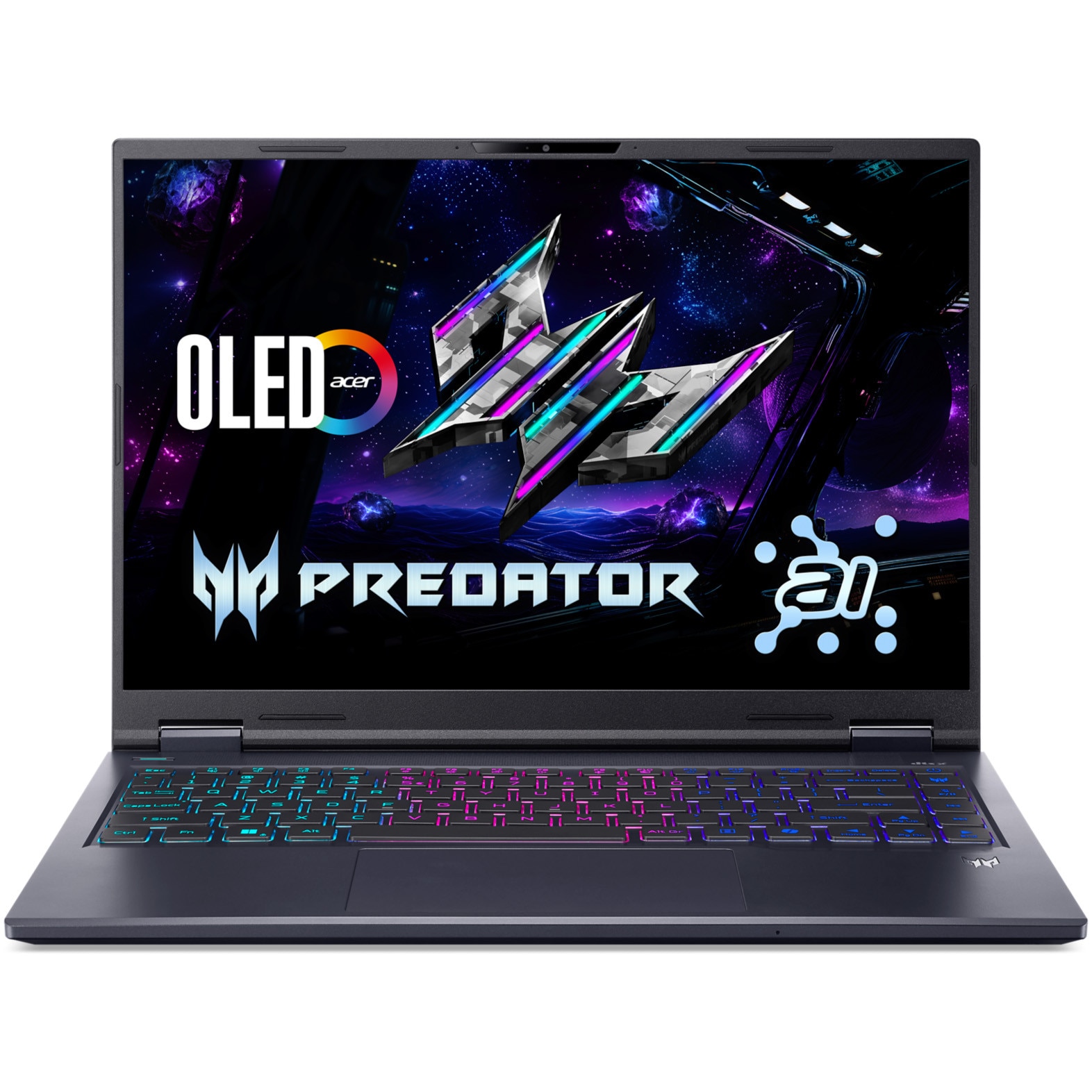 Laptop Gaming Acer Predator Helios Neo 14 AI cu procesor Intel® Core™ Ultra 7 255H pana la 5.1 GHz, 14", WQXGA IPS, 165Hz, 32GB LPDDR5X, 1TB SSD, NVIDIA® GeForce RTX™ 5060 8GB GDDR7, No OS, Abyssal Black