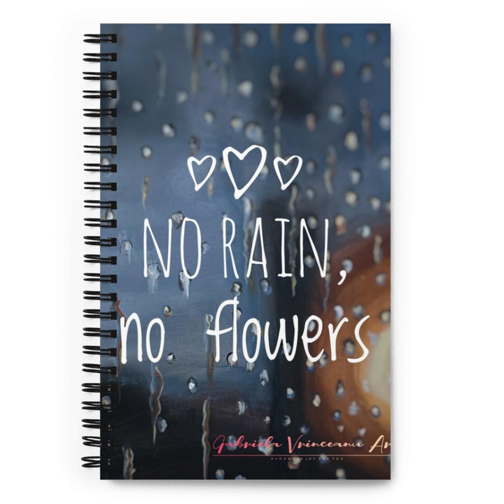 Agenda Peisaj Picaturi de Ploaie, A5, 90 de file, coperta cartonata lucioasa