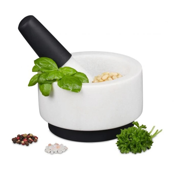 Mortar din granit B2X, 15cm diametru, 10cm înălțime, culoare variată