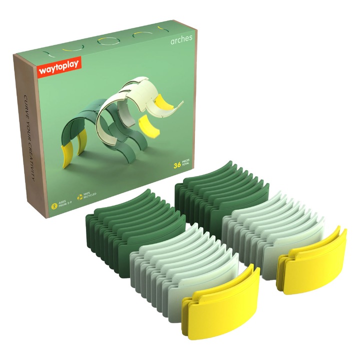 Set de construcție WayToPlay Arches, 36 piese, multicoloare
