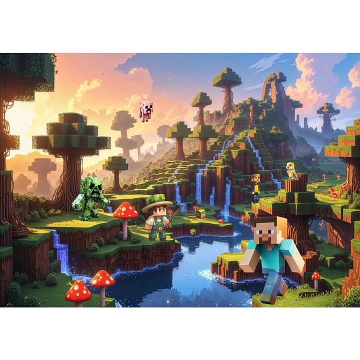 Fototapet Copii, autoadeziv, Minecraft, multicolor,80x120 cm CO409