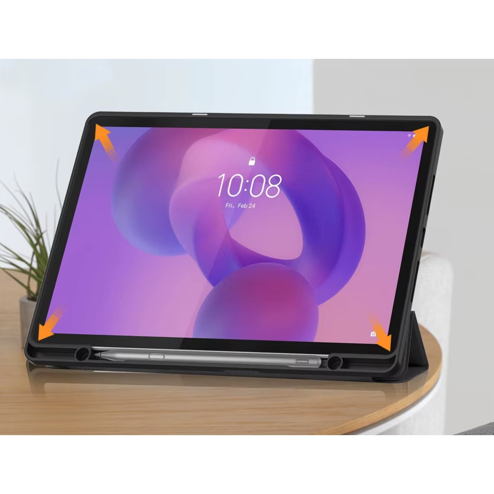 Husa tableta, EtuiTab, pentru Lenovo Idea Tab Plus 12.1", piele ecologică, slim