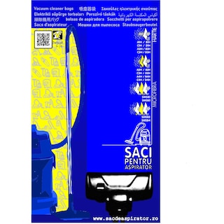 10 Sacchetti Per Aspirapolvere Premium Compatibili Siemens VS Z30000 / Z39999 - Classe Z 3.0 - Microfibra 5 Strati Con Filtri Motore E Raccordo In Plastica