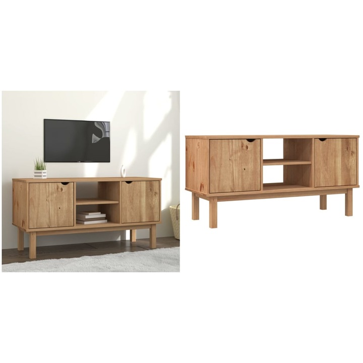 Dulap TV "OTTA", 113, 5x43x57 cm, lemn masiv de pin
